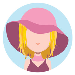 Woman with fancy hat avatar