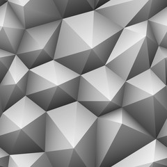 Gray triangle seamless low-poly background. - 123843772