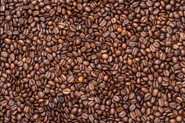 Coffee background texture. Brown beans