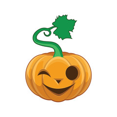 Carved pumpkin - winking face