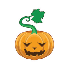 Carved pumpkin - relaxed face