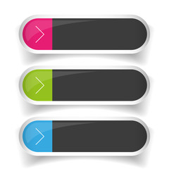 Fototapeta premium Empty Web Button set vector