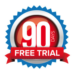 Ninety days free trial badge