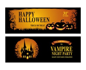 Halloween party flyer. Halloween. trick or treat. Halloween party. Happy halloween. Vector illustration.