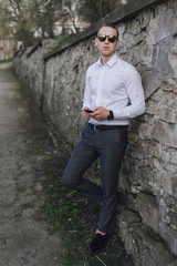 Obraz premium The man in the street