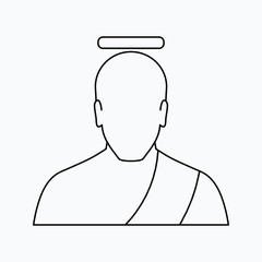 Angel Vector illustration. Religion icon. Silhouette. Flat style.