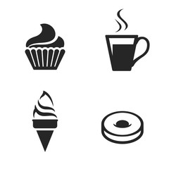 Cafe and confectionery icons