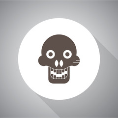Illustration of a Halloween Skull. Vector icon