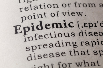 Dictionary definition of epidemic