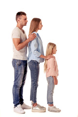 Little girl and her parents