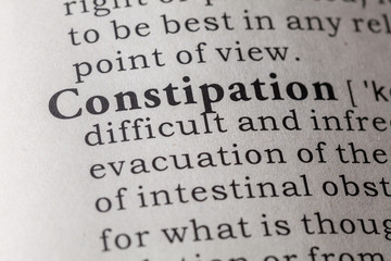 Fototapeta premium Dictionary definition of constipation