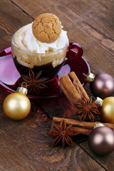 Caffè espresso , amaretto e panna
