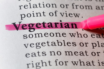 Dictionary definition of vegetarian