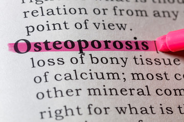 Dictionary definition of osteoporosis
