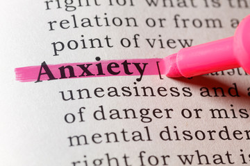 Dictionary definition of anxiety - obrazy, fototapety, plakaty
