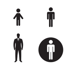 Man icons set