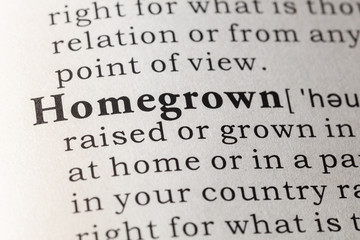 Dictionary definition of homegrown