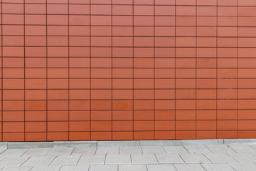 Rusty metal panel wall