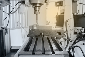 High precision CNC machining center working