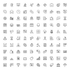 Line icons set. Business and finances