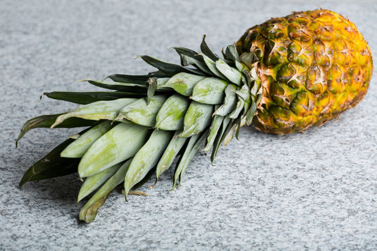 Fresh juicy pineapple on the table