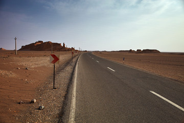 Road in the Kalute desert