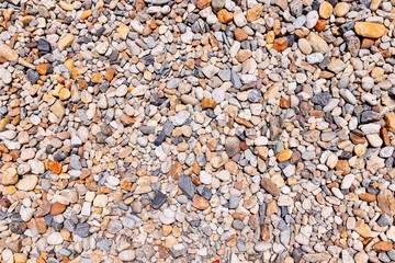 Background of small pebbles sea. Natural background for park foor or pateway