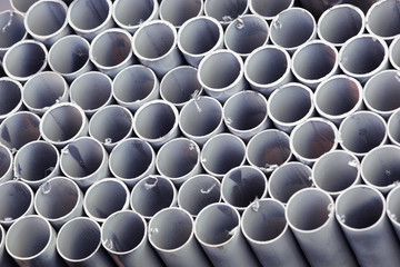 stack of circle metal pipe