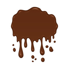 Vector illustration - brown splash liquid.