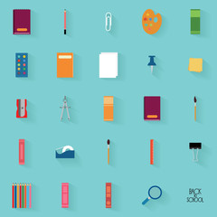 abstract school objects