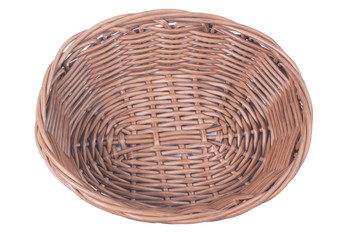 Fototapeta premium Wicker basket isolated on white 