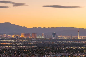 Meubelstickers Luchtfoto van de strip van Las Vegas © f11photo