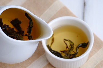 Hot tea cup.