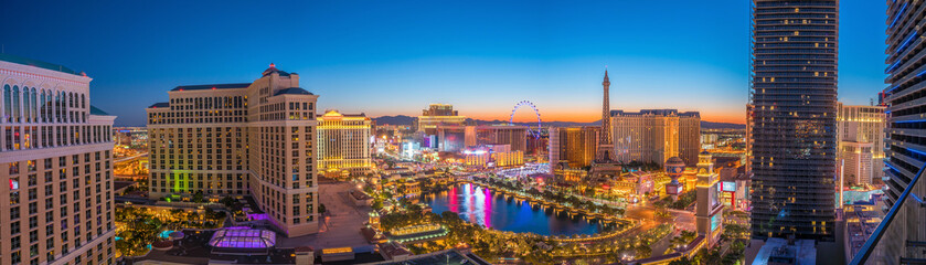 Vue aérienne du Strip de Las Vegas