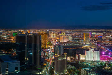Fototapeta na wymiar Aerial view of Las Vegas strip in Nevada