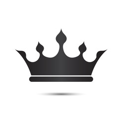 Crown symbol with black Color isolate on White Background ,My de