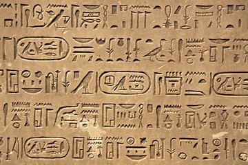 Ancient Hieroglyphic Script - obrazy, fototapety, plakaty
