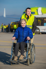 disabled person sit in wheelchair