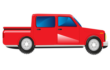 Obraz na płótnie Canvas Red car with basket