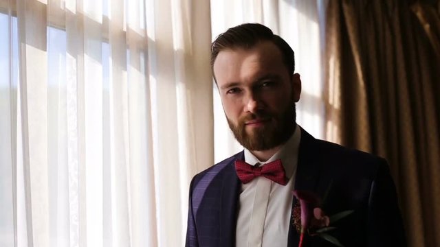 elegant happy groom