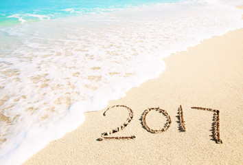 Celebrating 2017 on a tropical beach