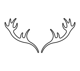 Obraz premium horns reindeer isolated icon vector illustration design