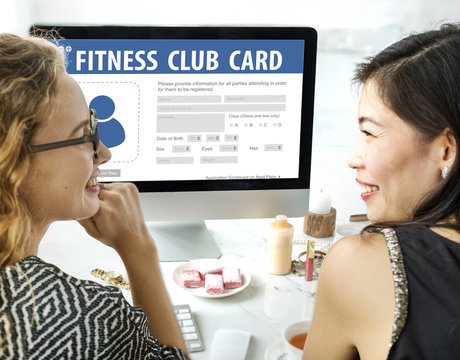 Fitness Club Card Identification Data Information Workout Concep