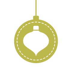 Decorative Christmas ball hanging vector illustration design