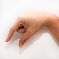 Letter Q in American Sign Language (ASL) for deaf people