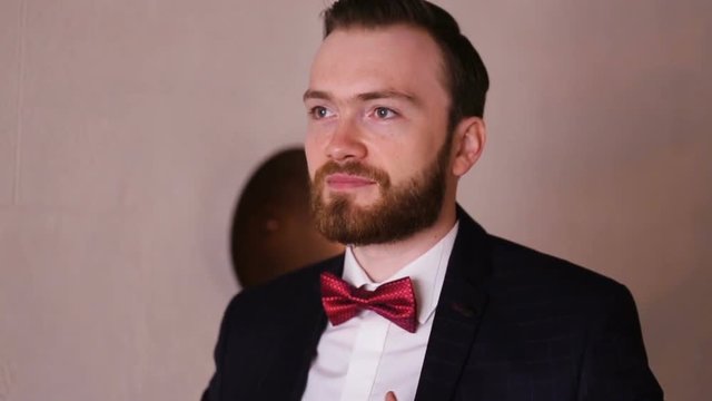 elegant happy groom