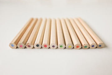 Obraz premium a lot of colored pencils for School supplies