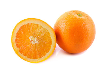 Orange fruit isolated on white background