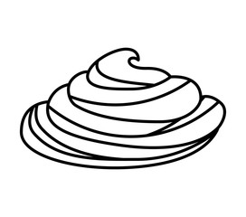 sweet delicious cream icon vector illustration design
