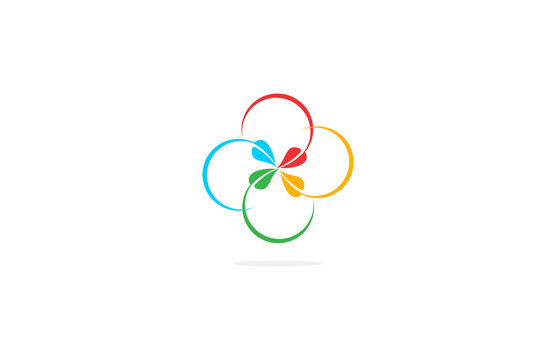 loop leaf colorful logo